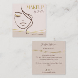 Visita Cuadrada Tarjeta de presentación de artista de maquillaje b