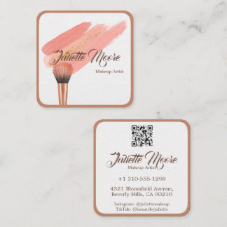 Visita Cuadrada Tarjeta de presentación de artistas de maquillaje 