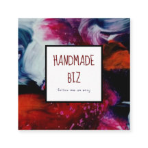 Tarjeta de presentación de Biz Square a mano