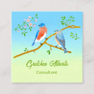 Visita Cuadrada Tarjeta de Presentación de Bluebirds Square
