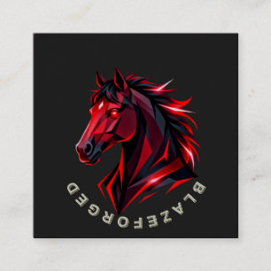 Visita Cuadrada Tarjeta de presentación de caballo BlazeForge