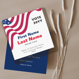 Visita Cuadrada Tarjeta de presentación de campaña política person