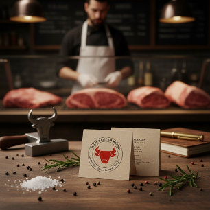 Visita Cuadrada Tarjeta de presentación de catering con logotipo v