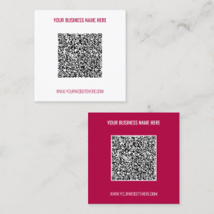 Visita Cuadrada Tarjeta de Presentación de Código QR Texto Persona