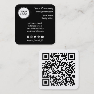 Visita Cuadrada Tarjeta de presentación de códigos QR