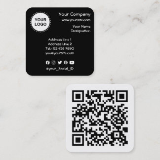Visita Cuadrada Tarjeta de presentación de códigos QR