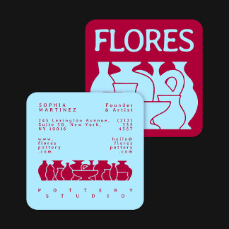 Visita Cuadrada Tarjeta de presentación de diseño de silueta de va