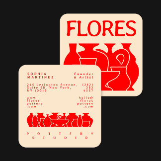 Visita Cuadrada Tarjeta de presentación de diseño de silueta de va