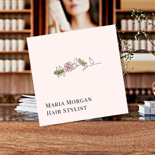 Visita Cuadrada Tarjeta de presentación de estilista de cabello co