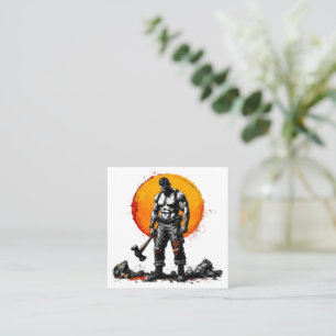 Visita Cuadrada tarjeta de presentación de fantasía medieval de gu