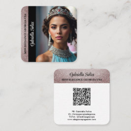 Visita Cuadrada Tarjeta de Presentación de Foto de Concurso Glam G