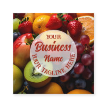 Tarjeta de presentación de fruta fresca