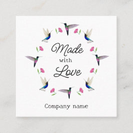 Visita Cuadrada Tarjeta de presentación de Hummingbird