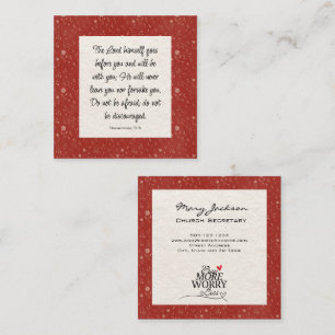 Visita Cuadrada Tarjeta de presentación de iglesia personalizable