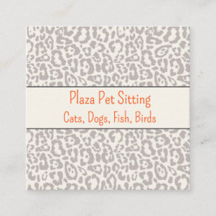 Visita Cuadrada Tarjeta de presentación de impresión de Leopardo g