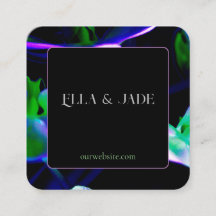 Tarjeta de presentación de impresión floral brilla