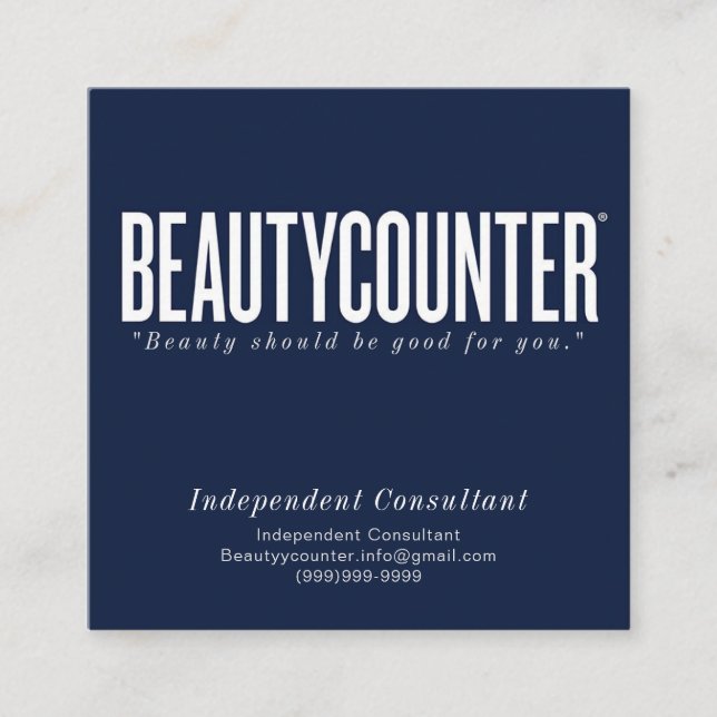 Visita Cuadrada Tarjeta de presentación de información de agradeci (Anverso)