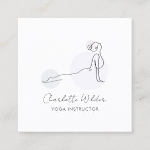 Visita Cuadrada Tarjeta de presentación de instructora de yoga en 