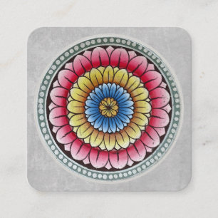 Visita Cuadrada Tarjeta de presentación de Lotus Mandala