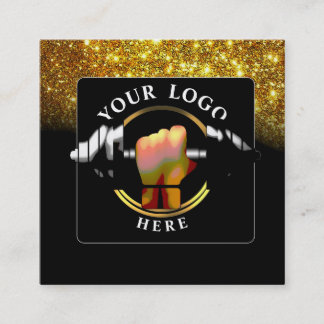 Visita Cuadrada Tarjeta de presentación de medios sociales Black G