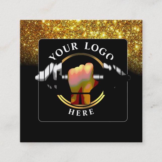 Visita Cuadrada Tarjeta de presentación de medios sociales Black G (Anverso)