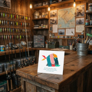 Visita Cuadrada Tarjeta de presentación de negocio de pesca modern