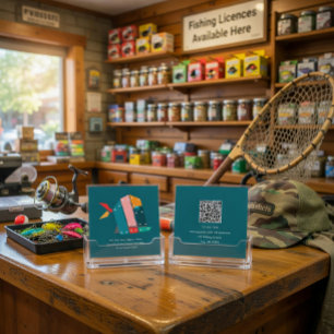 Visita Cuadrada Tarjeta de presentación de negocio de pesca modern