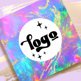 Visita Cuadrada tarjeta de presentación de opal