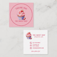 Tarjeta de presentación de panadería de cupcakes r