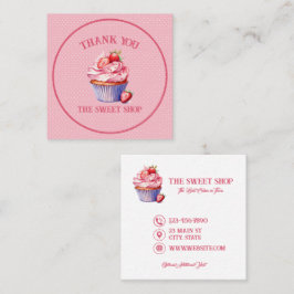 Visita Cuadrada Tarjeta de presentación de panadería de cupcakes r
