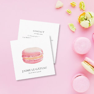 Visita Cuadrada Tarjeta de presentación de panadería / pastelería
