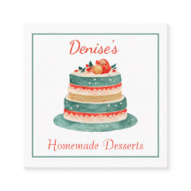 Tarjeta de presentación de pastelería con decoraci