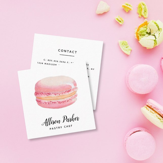 Visita Cuadrada Tarjeta de presentación de Pastry Chef (Subido por el creador)