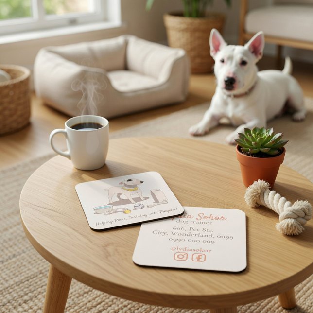 Visita Cuadrada Tarjeta de presentación de perros (Subido por el creador)