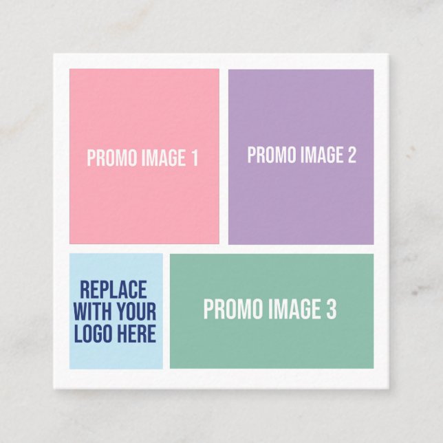 Visita Cuadrada Tarjeta de presentación de Personalizable promocio (Anverso)