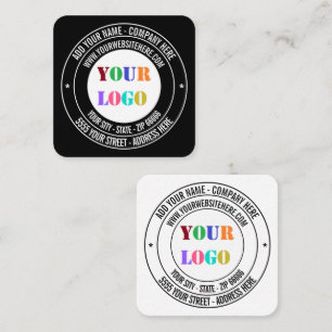 Visita Cuadrada Tarjeta de presentación de personalizado con logot