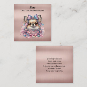 Visita Cuadrada Tarjeta de presentación de Salon Perro Perro