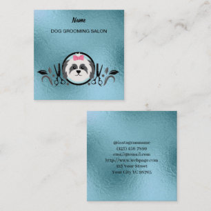 Visita Cuadrada Tarjeta de presentación de Salon Perro Perro