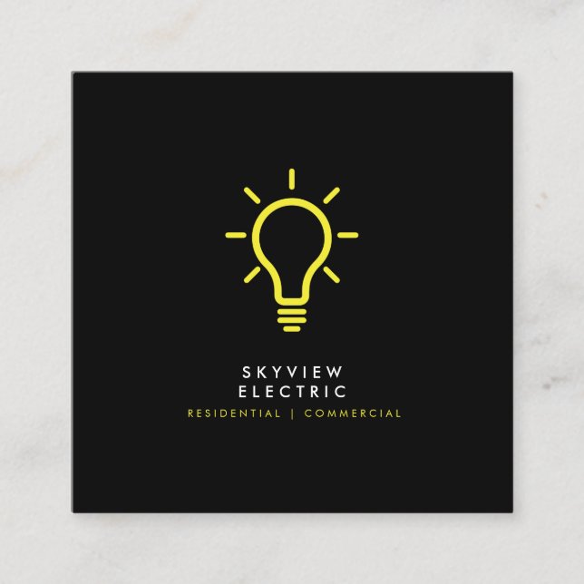 Visita Cuadrada Tarjeta de presentación de servicios de contratist (Anverso)