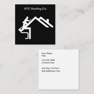 Visita Cuadrada Tarjeta de presentación de servicios de techado mo