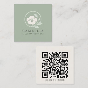 Visita Cuadrada Tarjeta de presentación de spa minimalista con log