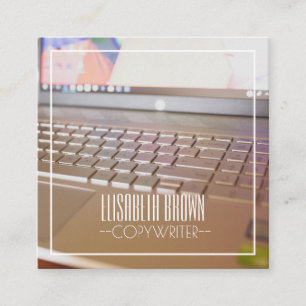 Visita Cuadrada Tarjeta de presentación de teclado para el ordenad