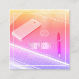 Visita Cuadrada Tarjeta de presentación de teclado para el ordenad