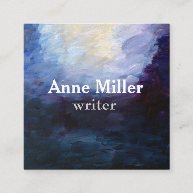 Visita Cuadrada Tarjeta de presentación de tendencias contemporáne (Anverso)