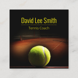 Visita Cuadrada Tarjeta de presentación de Tenis Coach Square