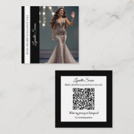 Visita Cuadrada Tarjeta de presentación del concursante Código QR