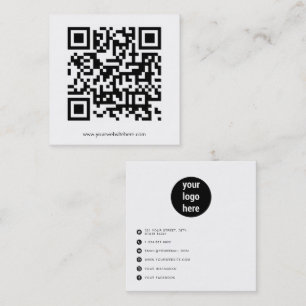 Visita Cuadrada Tarjeta de presentación del logotipo de medios soc