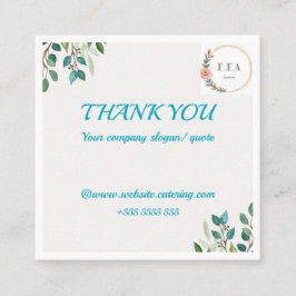 Visita Cuadrada Tarjeta de presentación floral elegante | Botanica