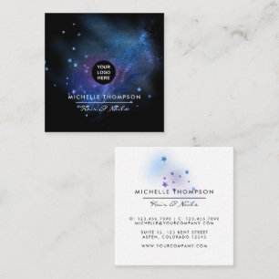 Visita Cuadrada Tarjeta de presentación Galaxy Glitter