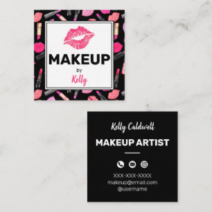 Visita Cuadrada Tarjeta de presentación Glam Square para artistas 